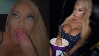 Stepsister licks and sucks in the Cinema - Lana Myers