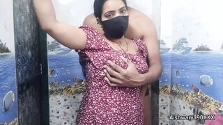 Cute Indian Desi Bhabhi Aishwarya giving hand-job. He sperm on her panties.