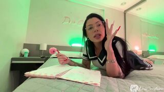 Very kinky student rides her teacher to pass the year