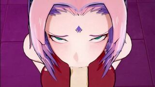 Sakura Works Out Before Getting Railed