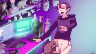 Busty MILF Mona Love Gamer Nerds Humongous Dong - Hentai Porn ( ENG DUBBED )