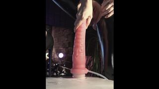 Monster dick rides a chick, tore her pants