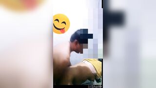Someone's fiance walks into my bathroom