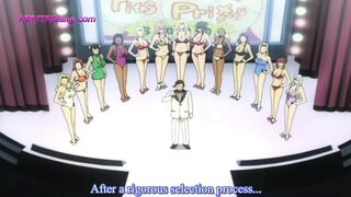 Boobalicious Gym Girls Oil Up and Ride New Lover Until He Begs for Release - ANIME UNCENSORED (English Subtitles)