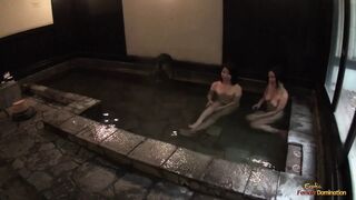 Hairy Thai whores get nailed by 2 dudes after swimming
