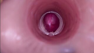 Female Insemination - Internal Online camera Captures Deep Male Ejaculation