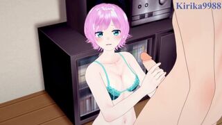 Yuhi Riri and I have intense sex in the bedroom. - Nijisanji VTuber Cartoon